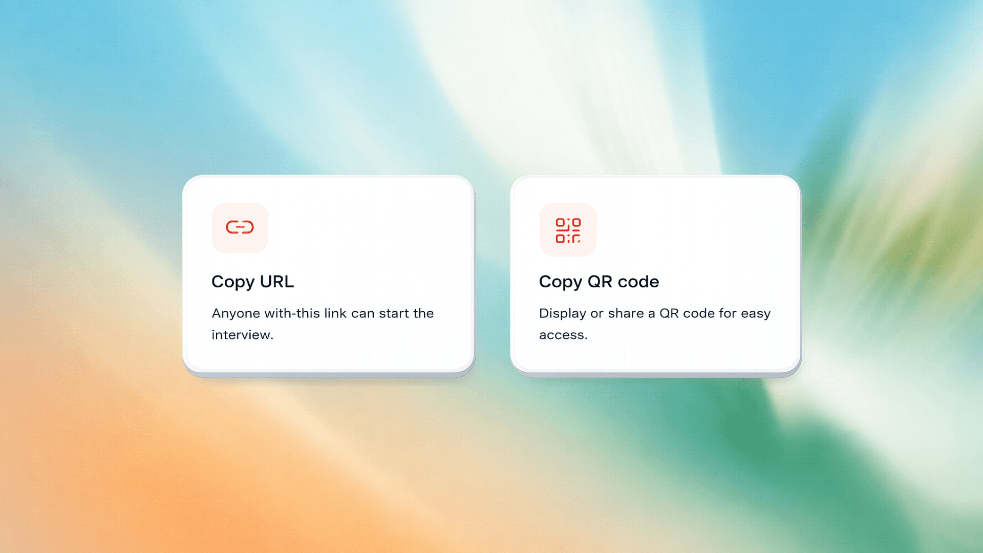 Unravel sharing options with a direct link and QR code
