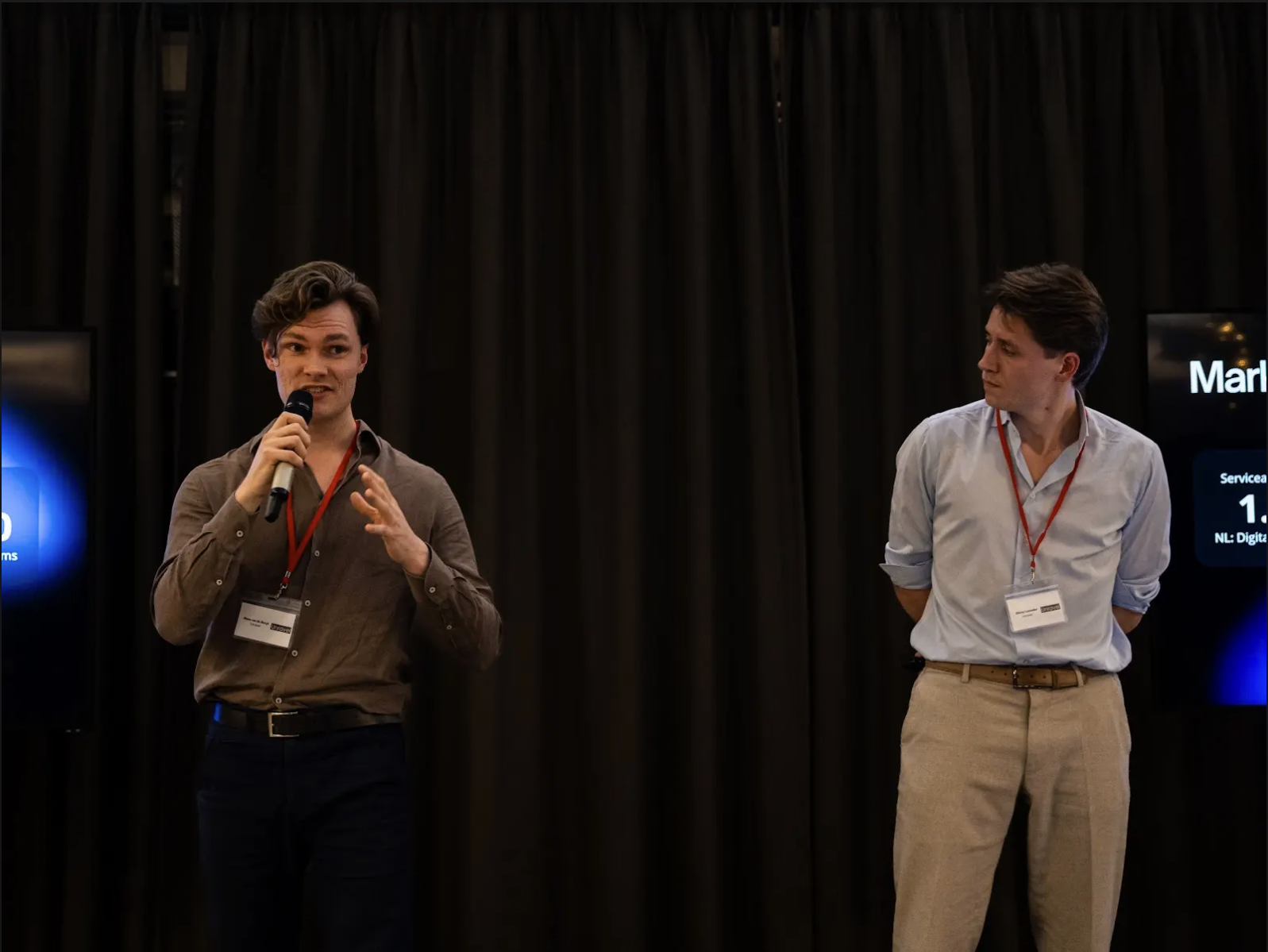 Unravel founders presenting on stage